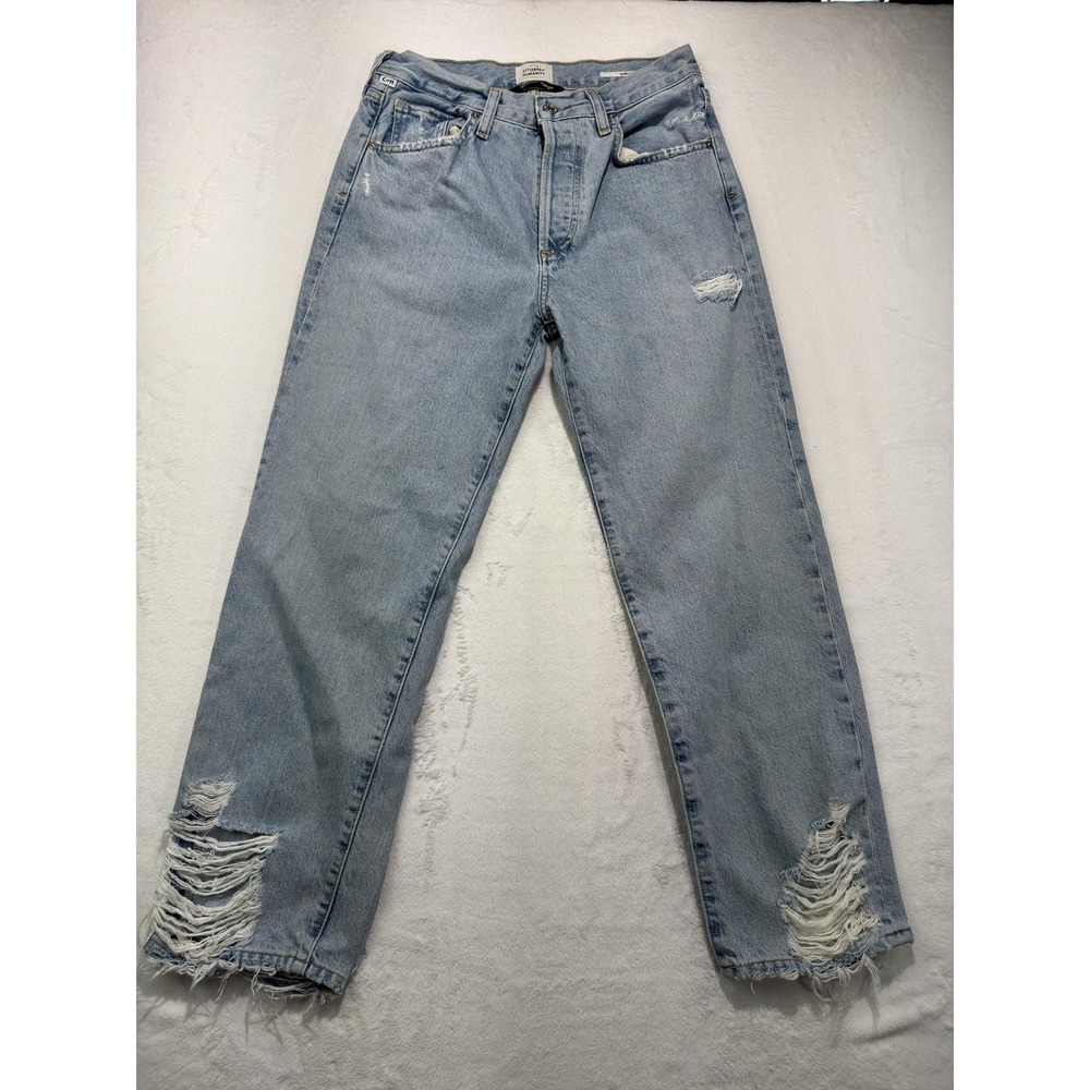 Citizens Of Humanity Emery Crop Jeans Womens 25 Blue Light Wash High‎ Rise Denim